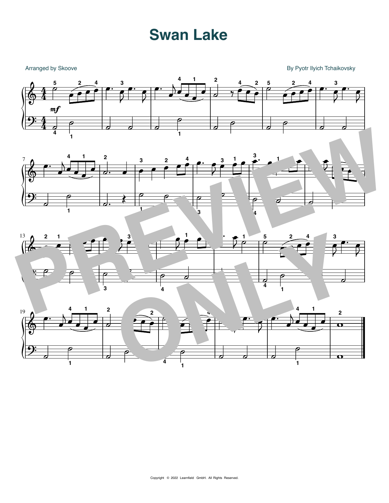 Produktbild zu: Swan Lake (arr. Skoove)