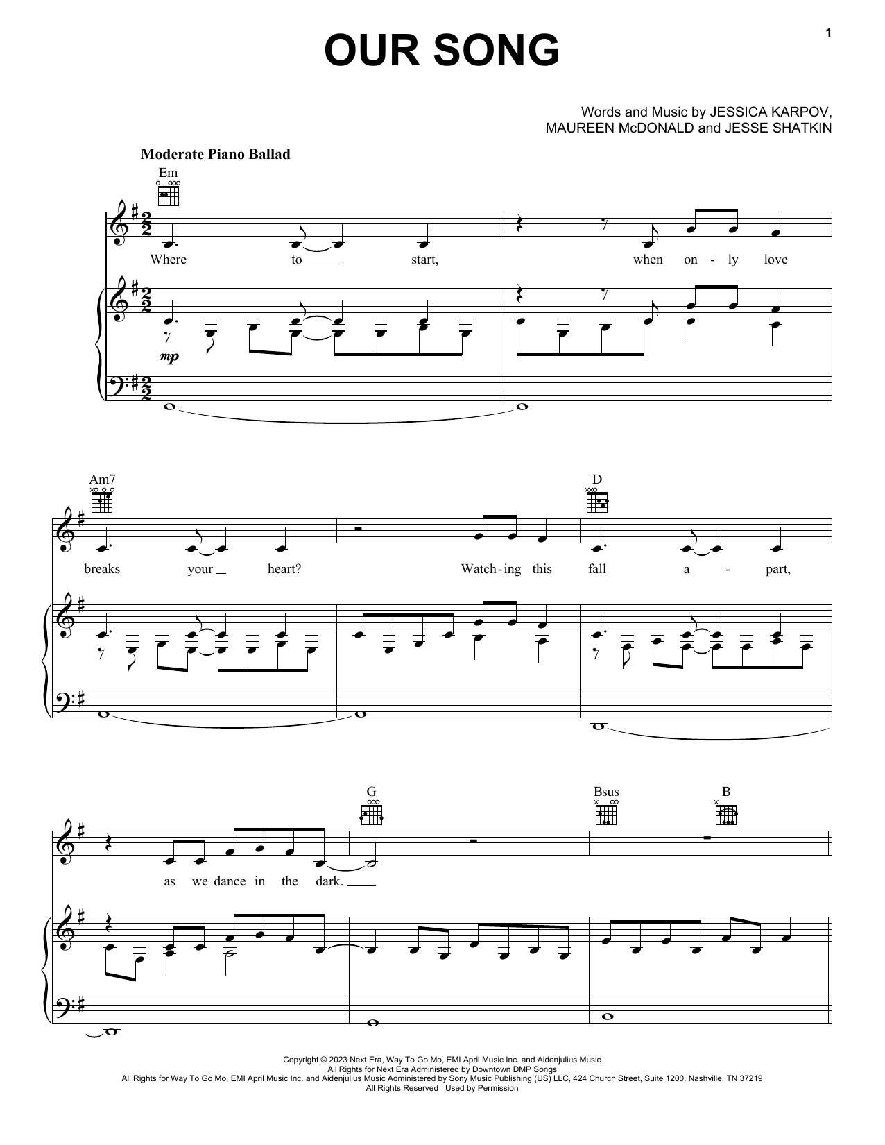 Produktbild zu: Our Song
