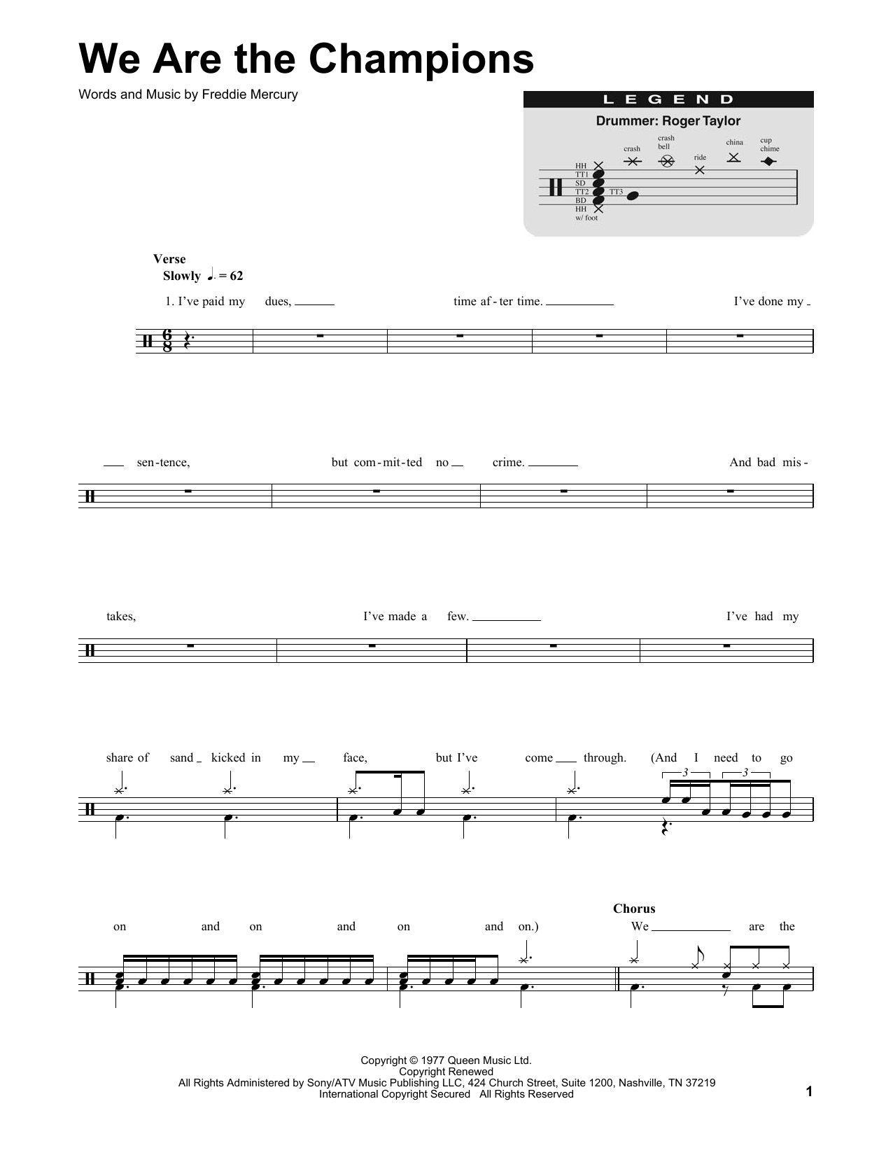 Product gallery: Page 1 of 1 We Are The Champions, Queen