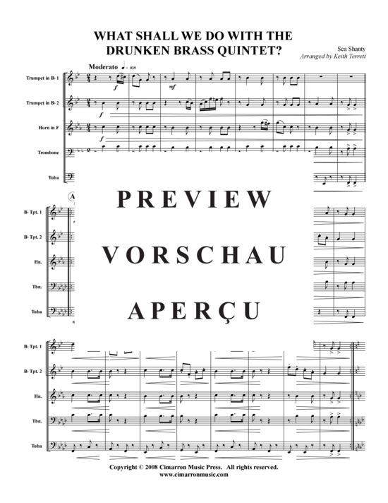Produktgalerie: Seite 2 von 9 What Would You Do With a Drunken Tuba Quartet? , , (Blechbläserquintett)