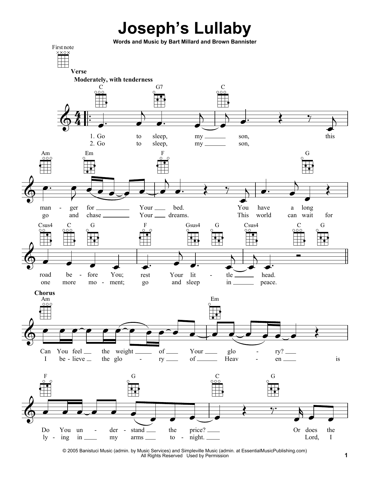 Product gallery: Page 1 of 1 Joseph's Lullaby, MercyMe