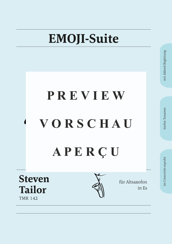 Product gallery: Page 2 of 11 Die Emoji-Suite - Smileys als Melodien für Altsaxophon, , Alto Saxophone In E-Flat, Solo