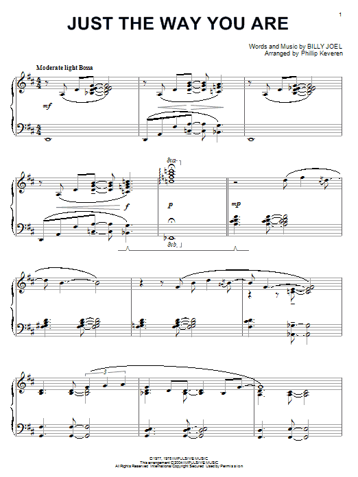 Produktbild zu: Just The Way You Are (arr. Phillip Keveren)