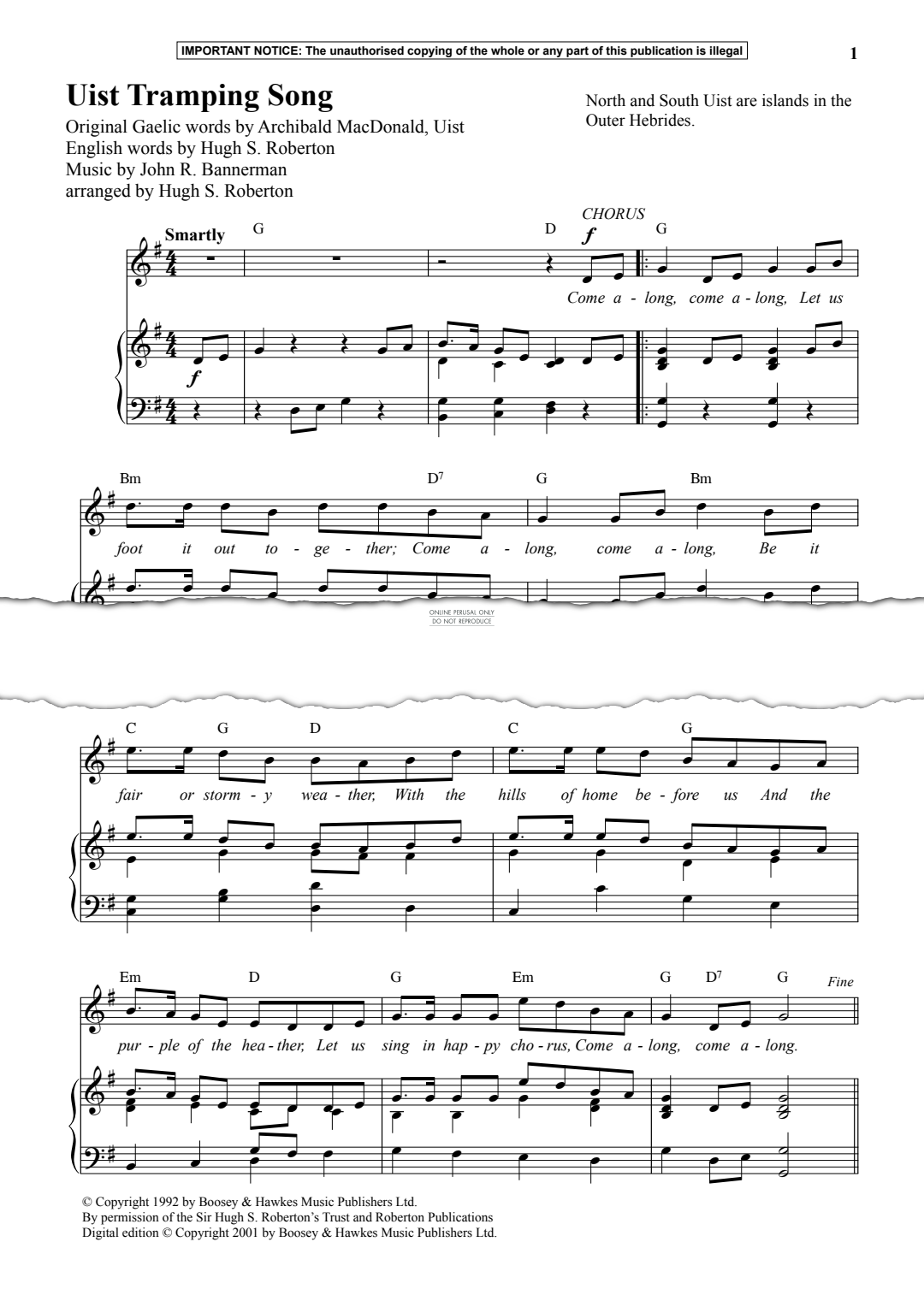 Produktgalerie: Seite 1 von 1 Uist Tramping Song, John R. Bannerman, Gesang, Klavier