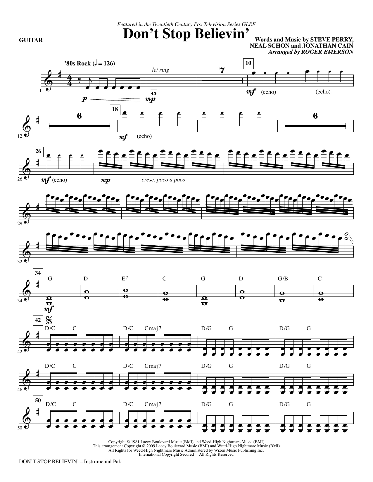 Product picture to: Don't Stop Believin' - Guitar
