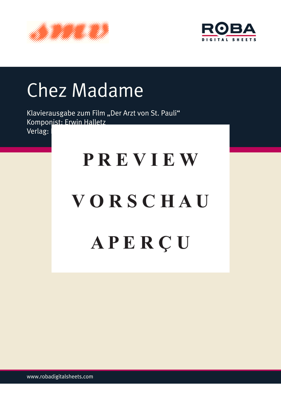 Product gallery: Page 2 of 2 Chez Madame , , Piano Solo