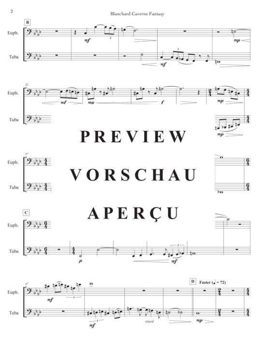 Product gallery: Page 10 of 21 Blanchard Caverns Fantasy , , (euphonium, tuba + piano)