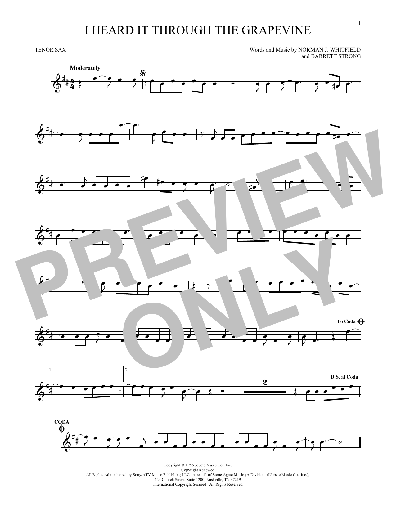 Product gallery: Page 1 of 1 I Heard It Through The Grapevine, Norman Whitfield & Barrett Strong