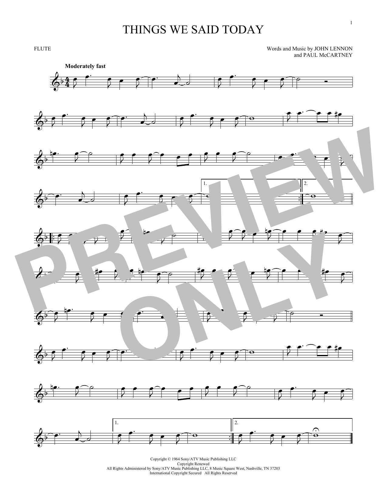 Product gallery: Page 1 of 1 Things We Said Today, The Beatles