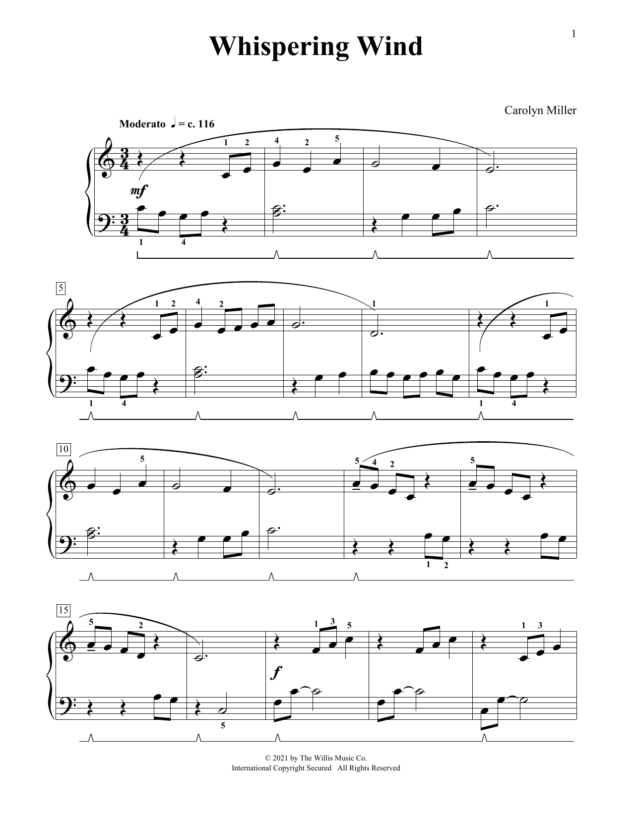Produktgalerie: Seite 1 von 1 Whispering Wind, Carolyn Miller, Klavier
