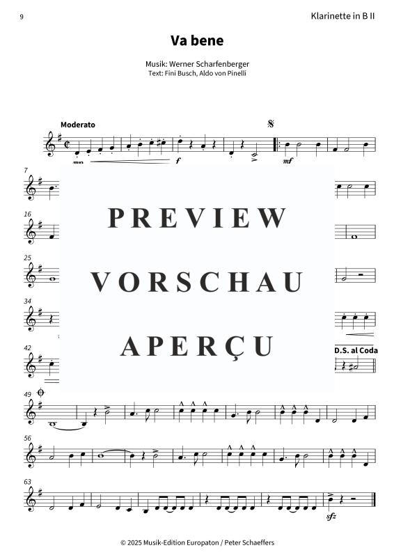 Product gallery: Page 11 of 11 Va bene, Peter Kraus, (Woodwind Quartet)