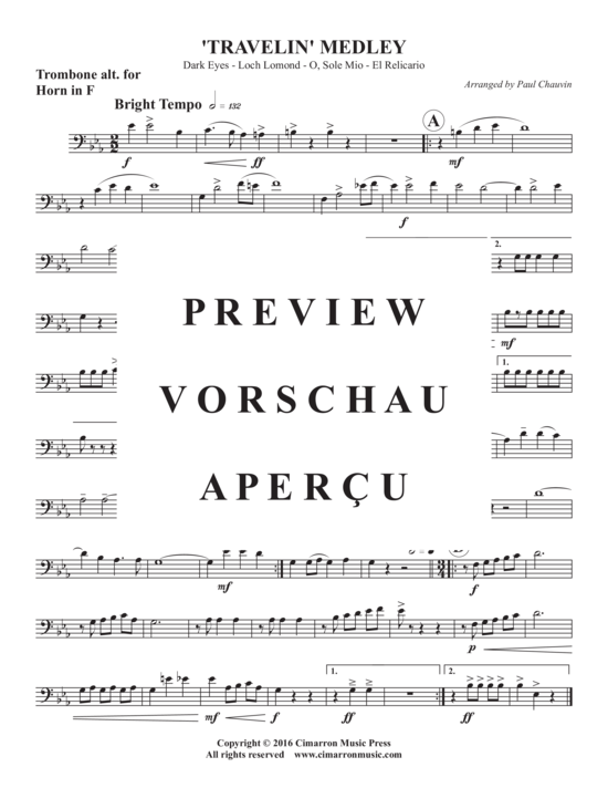 Produktgalerie: Seite 7 von 8 Travelin Medly , , (Blechbläser Trio für Trompete in B, Horn in F oder Posaune + Tuba)