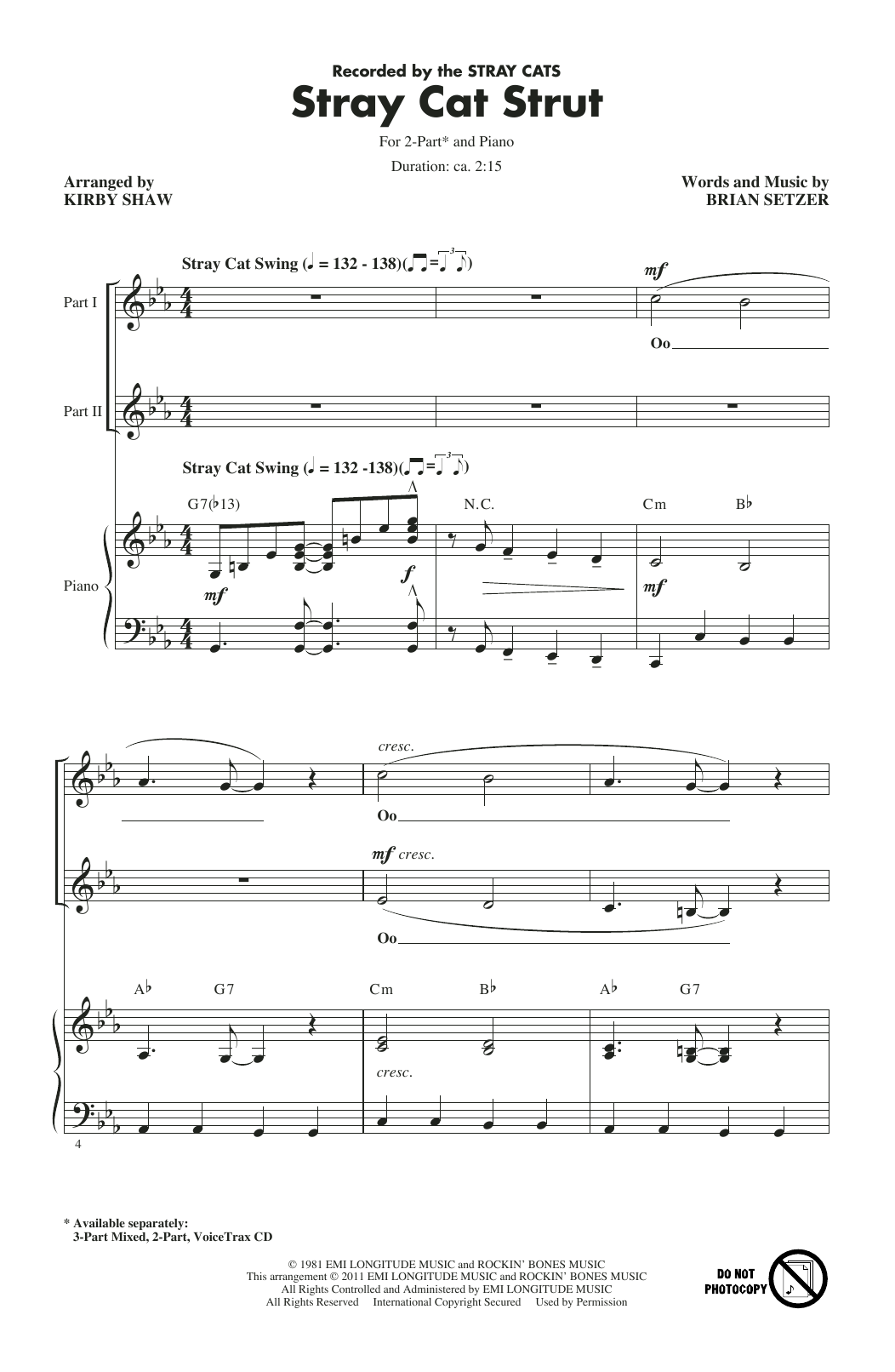 Product picture to: Stray Cat Strut (arr. Kirby Shaw)