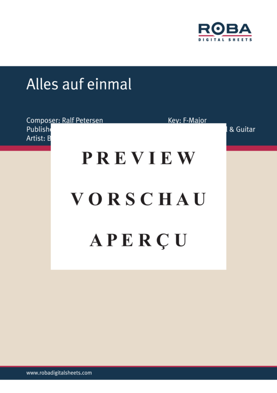 Product gallery: Page 2 of 4 Alles auf einmal , , Piano and Voice
