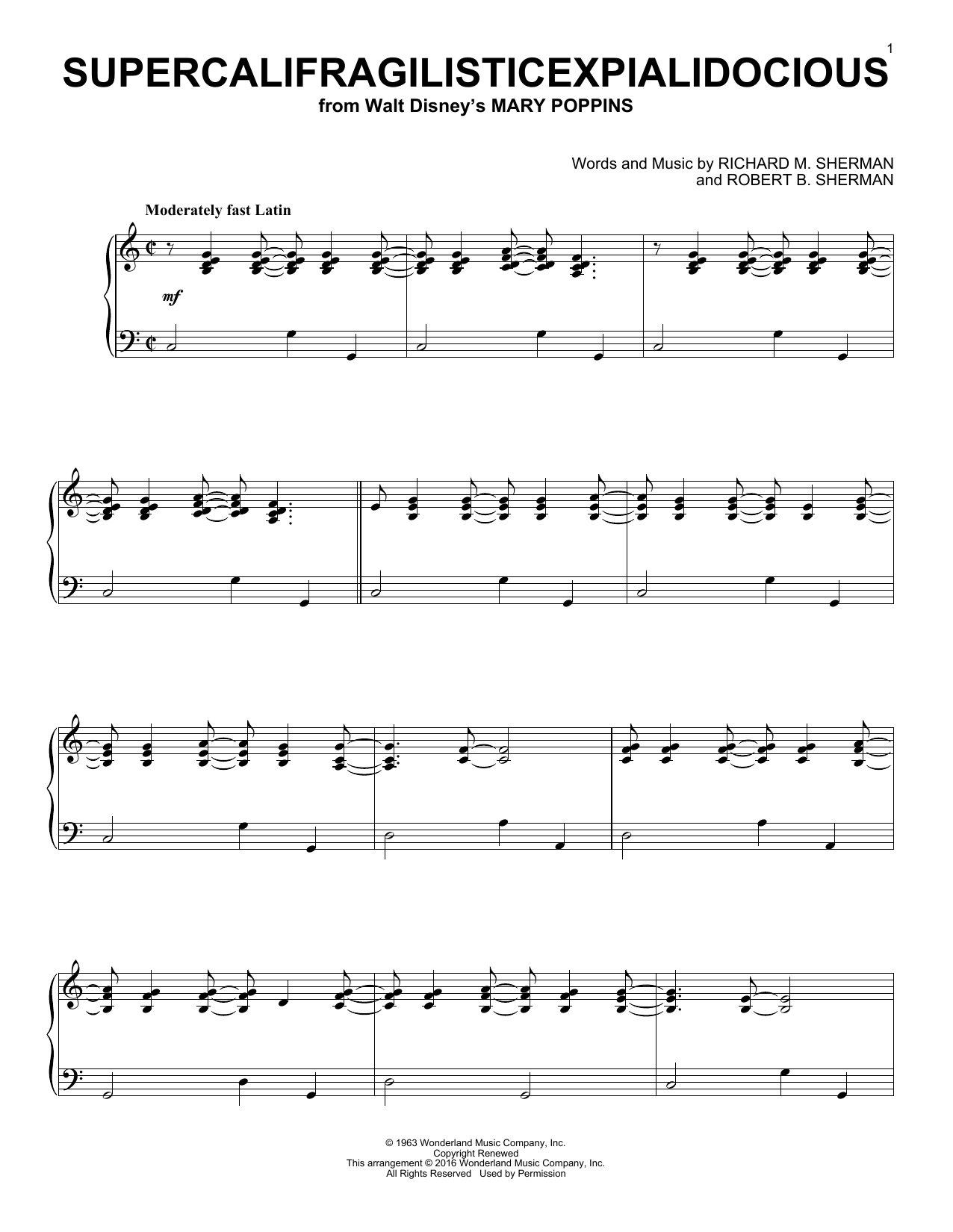 Produktbild zu: Supercalifragilisticexpialidocious [Jazz version] (from Mary Poppins)