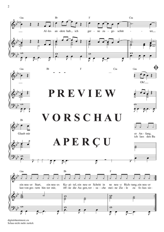 Produktgalerie: Seite 3 von 8 Schau nicht mehr zurück , Xavas, Klavier und Gesang