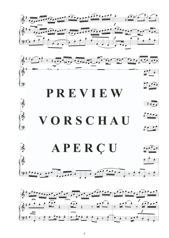 Produktgalerie: Seite 6 von 11 Flöten Sonate Nr. 6 in G-Dur BWV 1019, , Flöte und Cembalo/Klavier