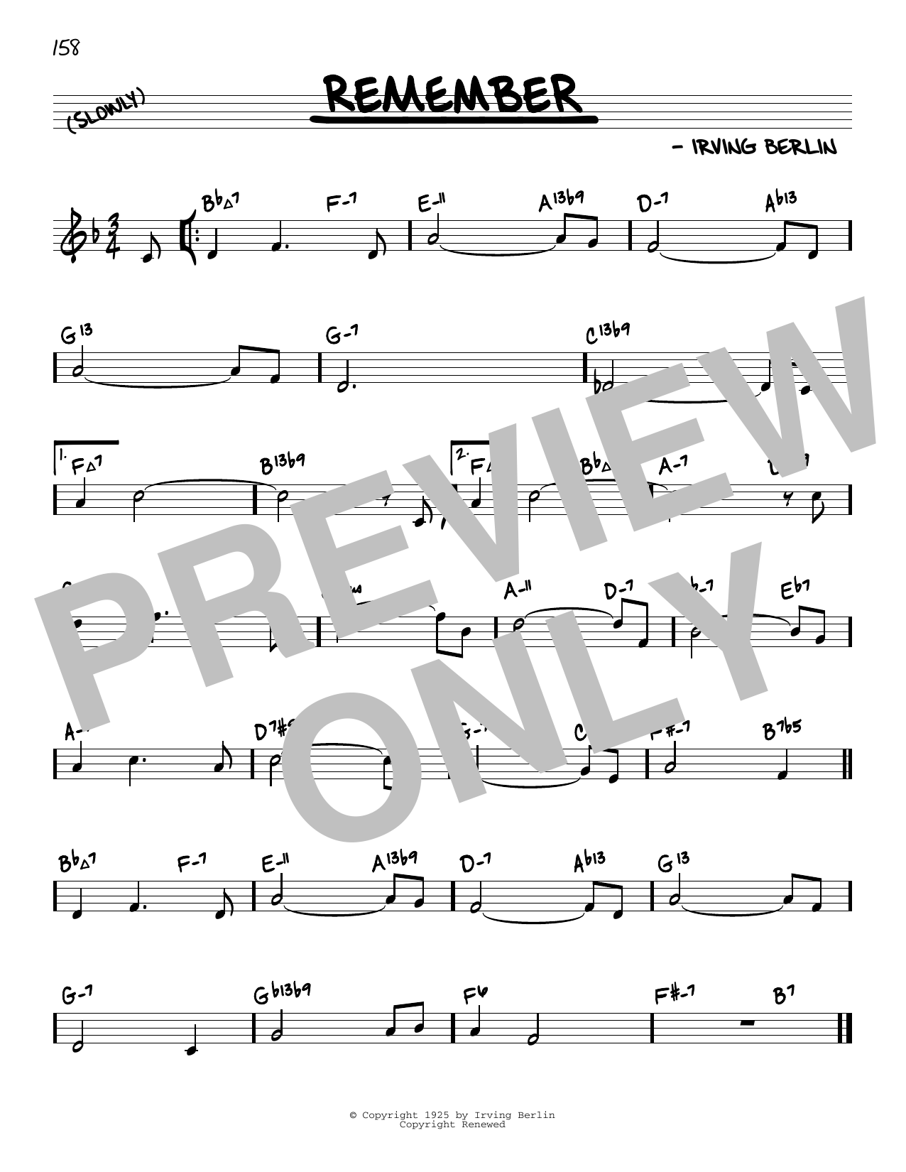 Produktbild zu: Remember (arr. David Hazeltine)