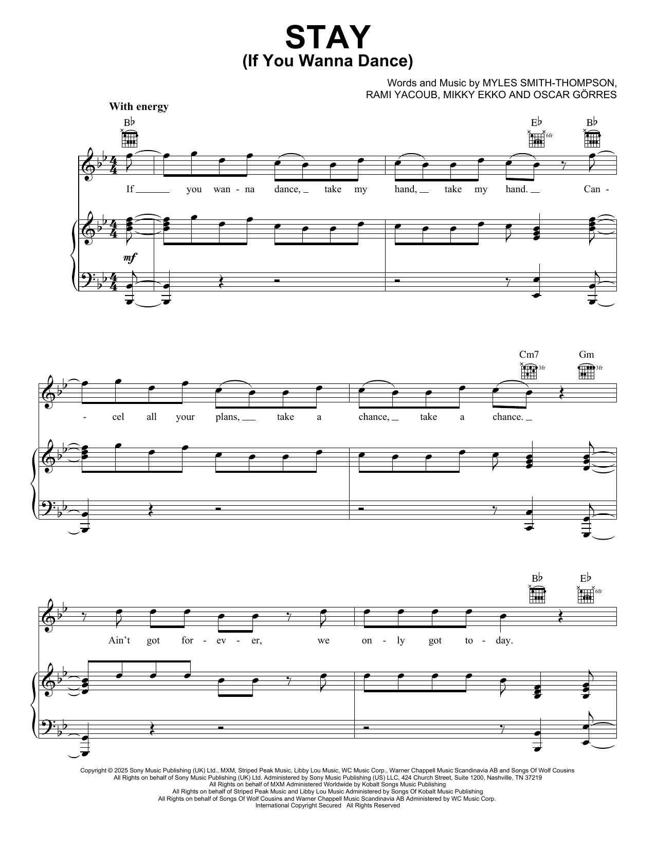 Produktgalerie: Seite 1 von 1 Stay (If You Wanna Dance), Myles Smith, Gesang, Gitarre, Klavier