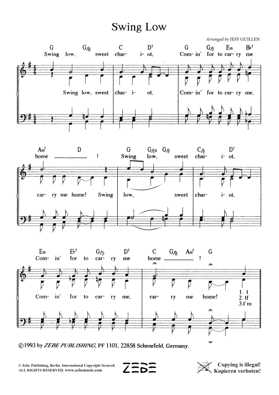 Produktgalerie: Seite 1 von 4 Swing Low, , Gemischter Chor