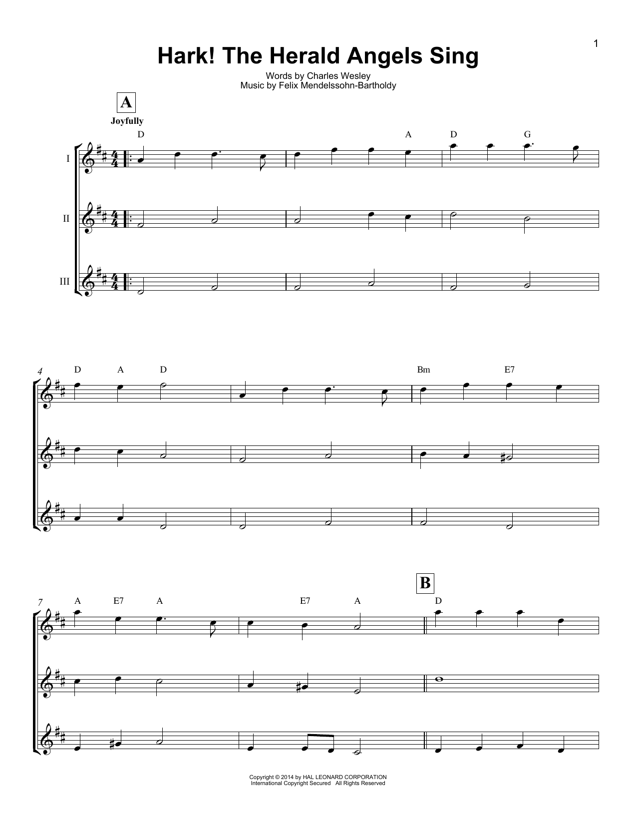 Product gallery: Page 1 of 1 Hark! The Herald Angels Sing, Felix Mendelssohn-Bartholdy