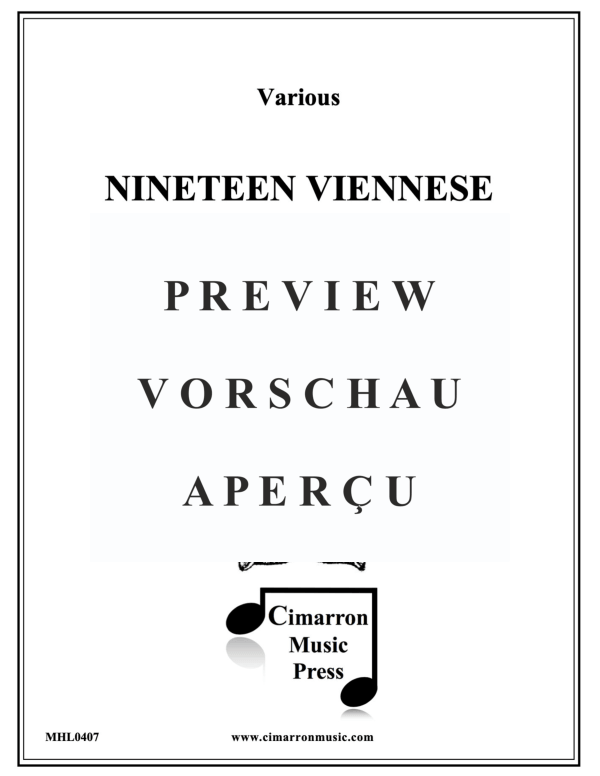 Produktgalerie: Seite 2 von 11 19 Viennese Horn Quartets, Vol. III, , Horn Quartett