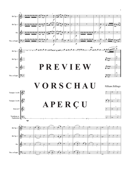 Produktgalerie: Seite 4 von 21 3 Early American Shaped Note Anthems, , (2xTrompete in B, Horn in F, Posaune)