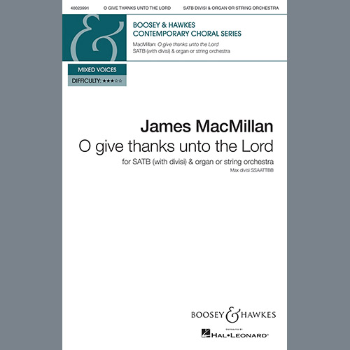 cover: O Give Thanks Unto The Lord, James MacMillan
