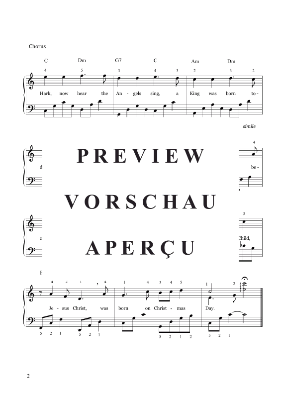 Product gallery: Page 3 of 3 Mary´s Boy Child , , (piano solo + chords)