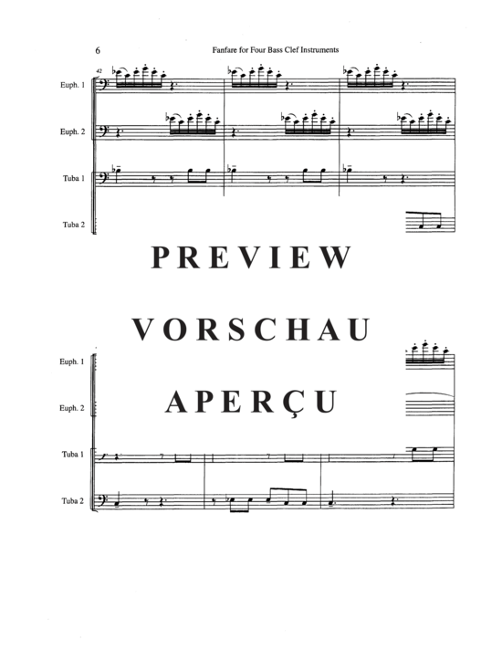Product gallery: Page 8 of 13 Fanfare for Four Bass Clef Instruments , , (Tuba Quartett EETT)