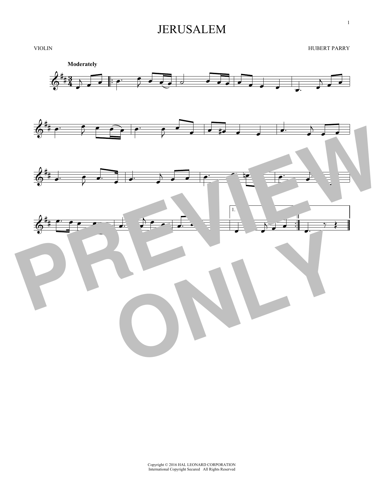 Product gallery: Page 1 of 1 Jerusalem, C.H. Parry