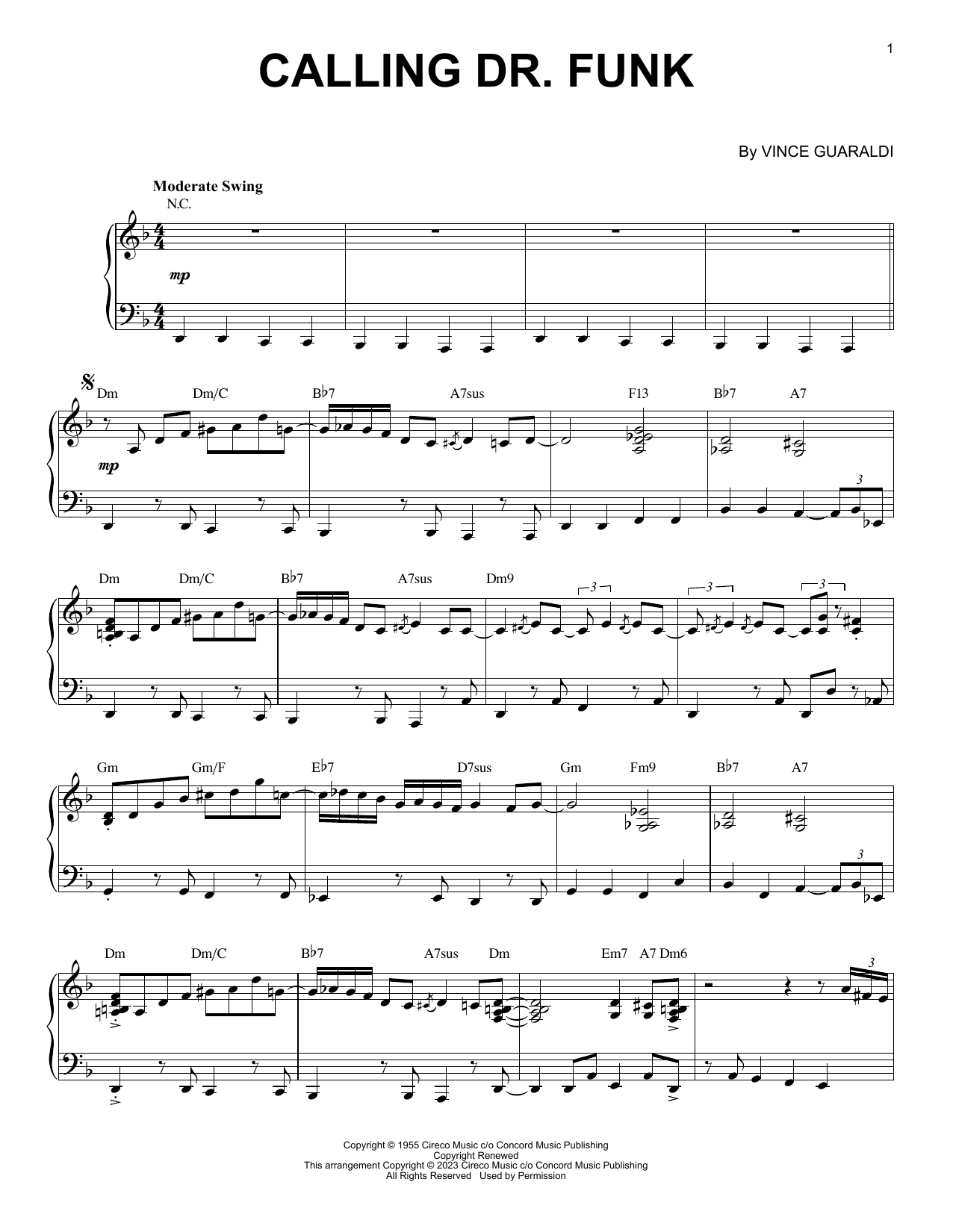 Product picture to: Calling Dr. Funk [Jazz version] (arr. Brent Edstrom)