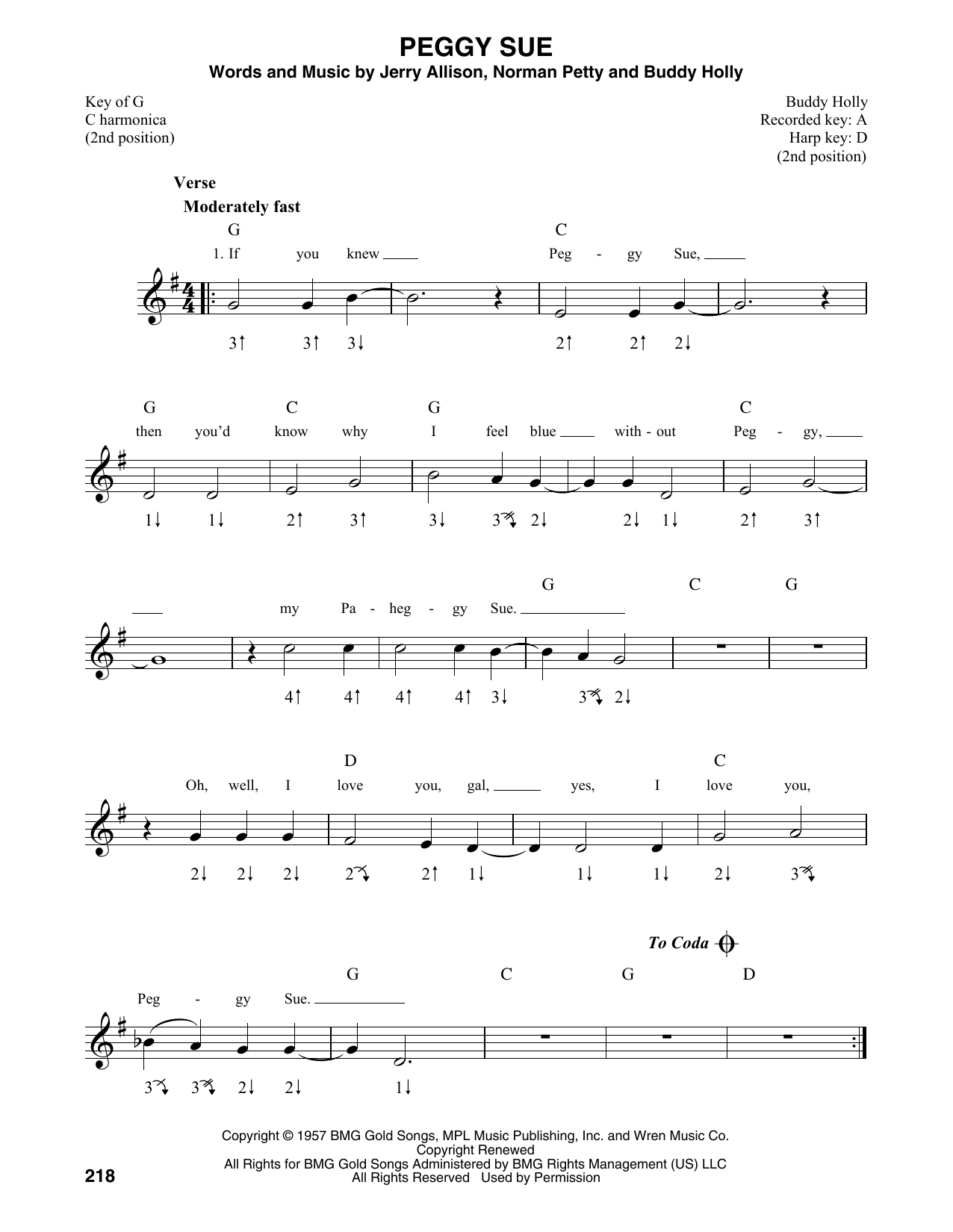 Product gallery: Page 1 of 1 Peggy Sue, Buddy Holly