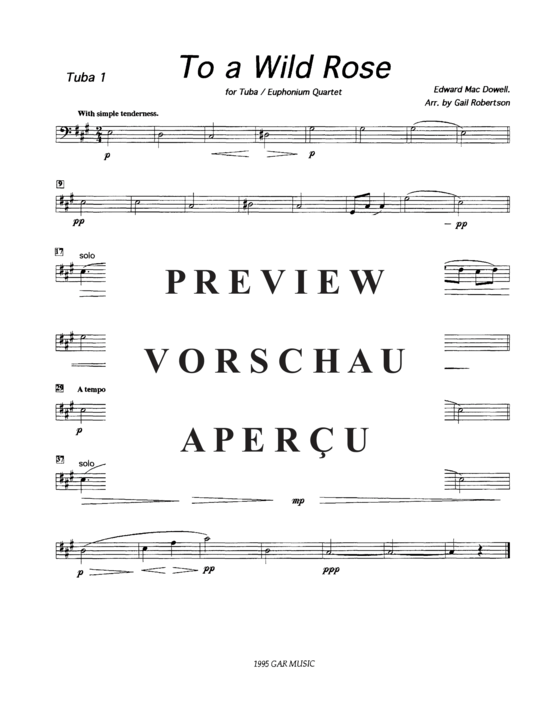 Product gallery: Page 9 of 10 To a Wild Rose , , (Tuba Quartett EETT)