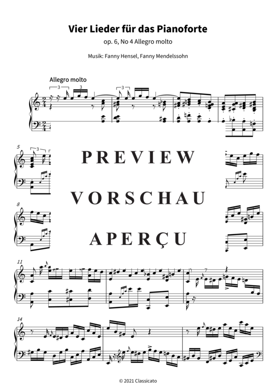 Product gallery: Page 4 of 10 Vier Lieder für das Pianoforte, op. 6 , , Piano Solo