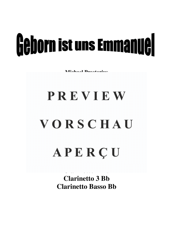gallery: Geborn ist uns Emmanuel, , Klarinettenquartett