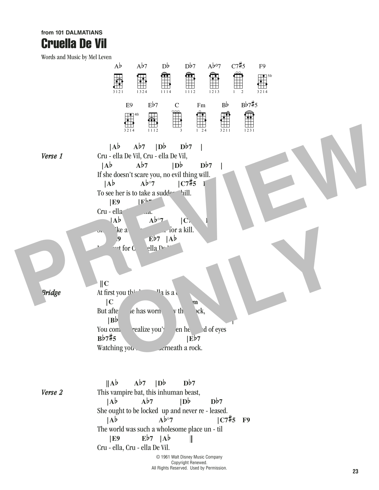 Product gallery: Page 1 of 1 Cruella De Vil (from 101 Dalmatians), Mel Leven
