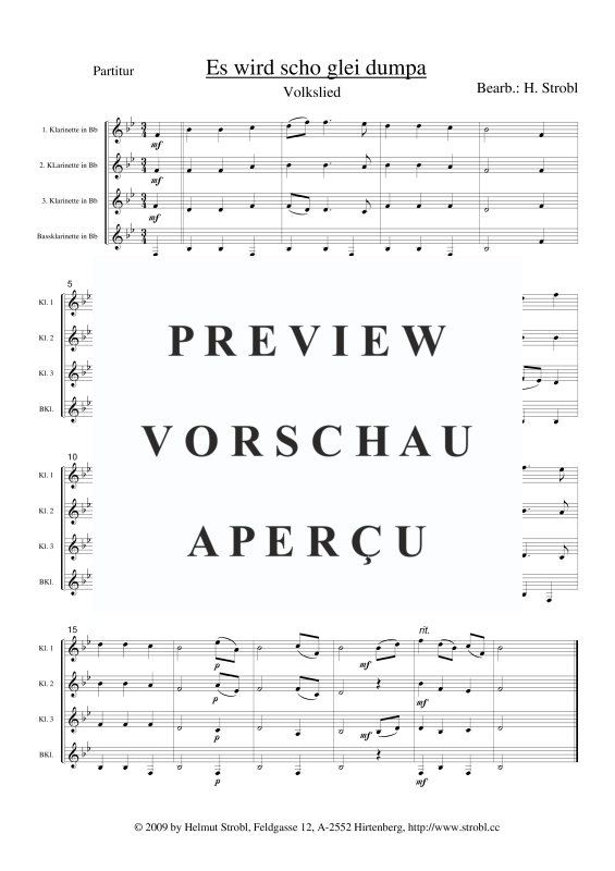 gallery: Es wird scho glei dumpa, , Klarinettenquartett