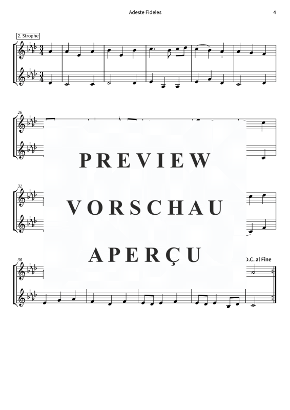 Product gallery: Page 6 of 8 Adeste Fideles - aus dem Album Barock und Jazz zum Fest, , (Duet 2x violin)