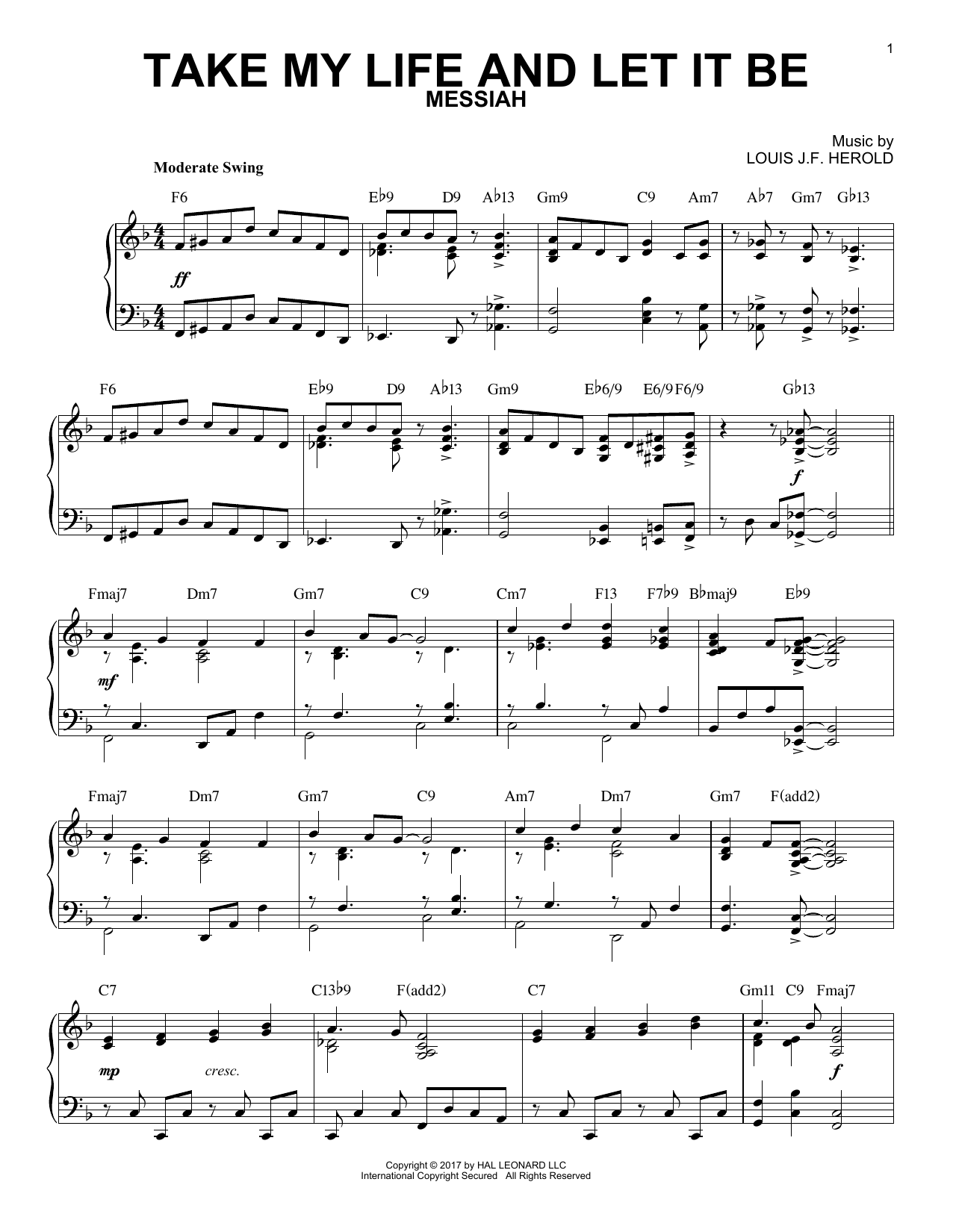 Produktbild zu: Take My Life And Let It Be [Jazz version]