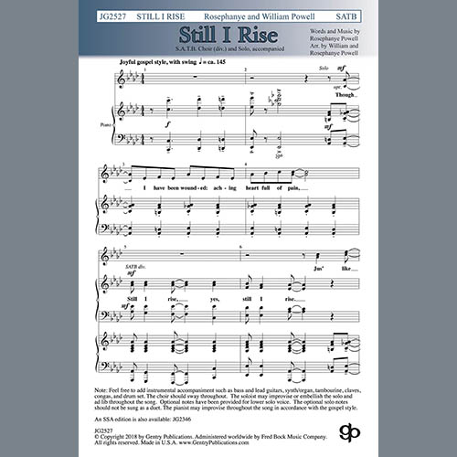 cover: Still I Rise (arr. William and Rosephanye Powell), Rosephanye Powell