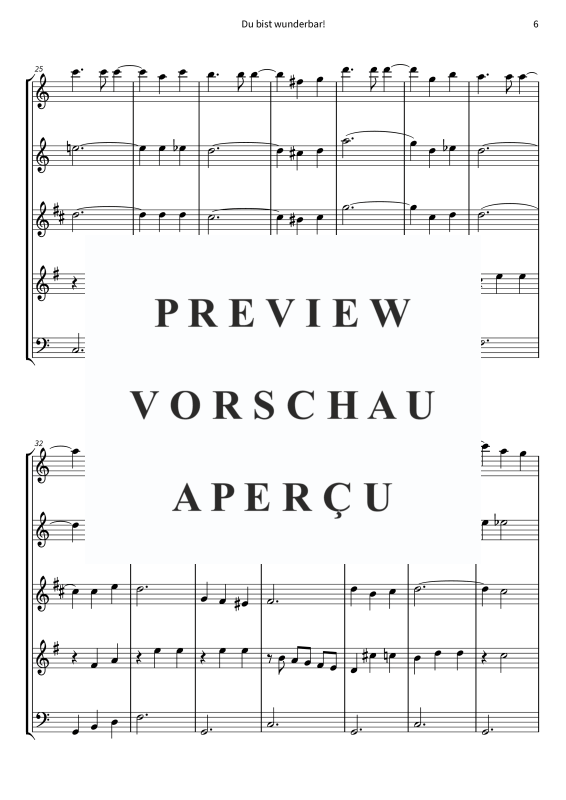 Produktgalerie: Seite 8 von 11 Du bist wunderbar! - Zärtliche Liebeserklärung für Holzbläserquintett, , Holzbläser Quintett