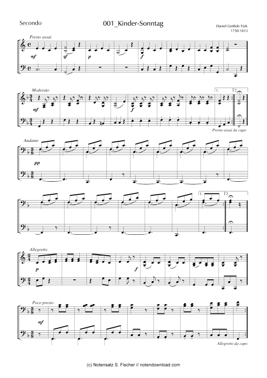Produktbild zu: Kinder-Sonntag Daniel Gottlob Türk (1756-1813) 
