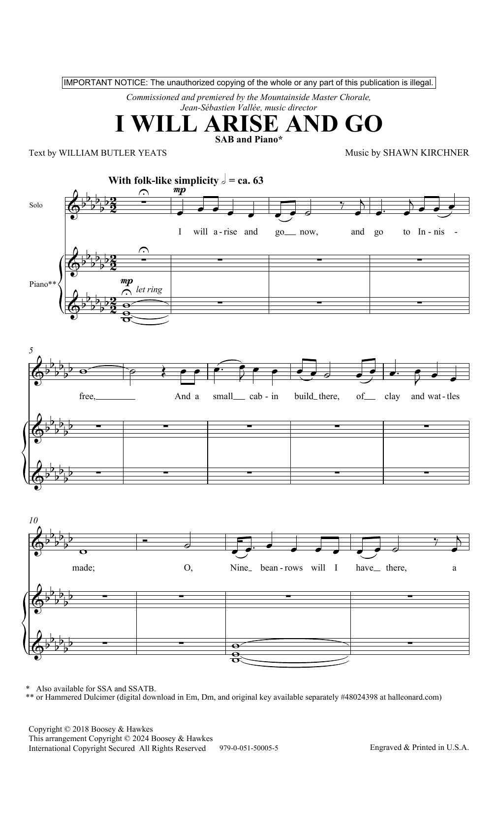 Produktbild zu: I Will Arise And Go