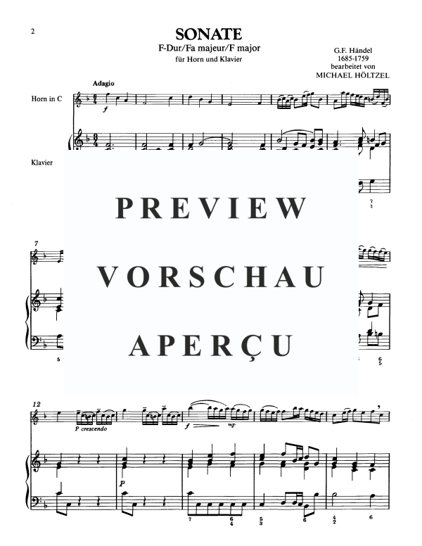 Produktgalerie: Seite 6 von 11 Sonate in F-Dur, , Horn in F und Klavier