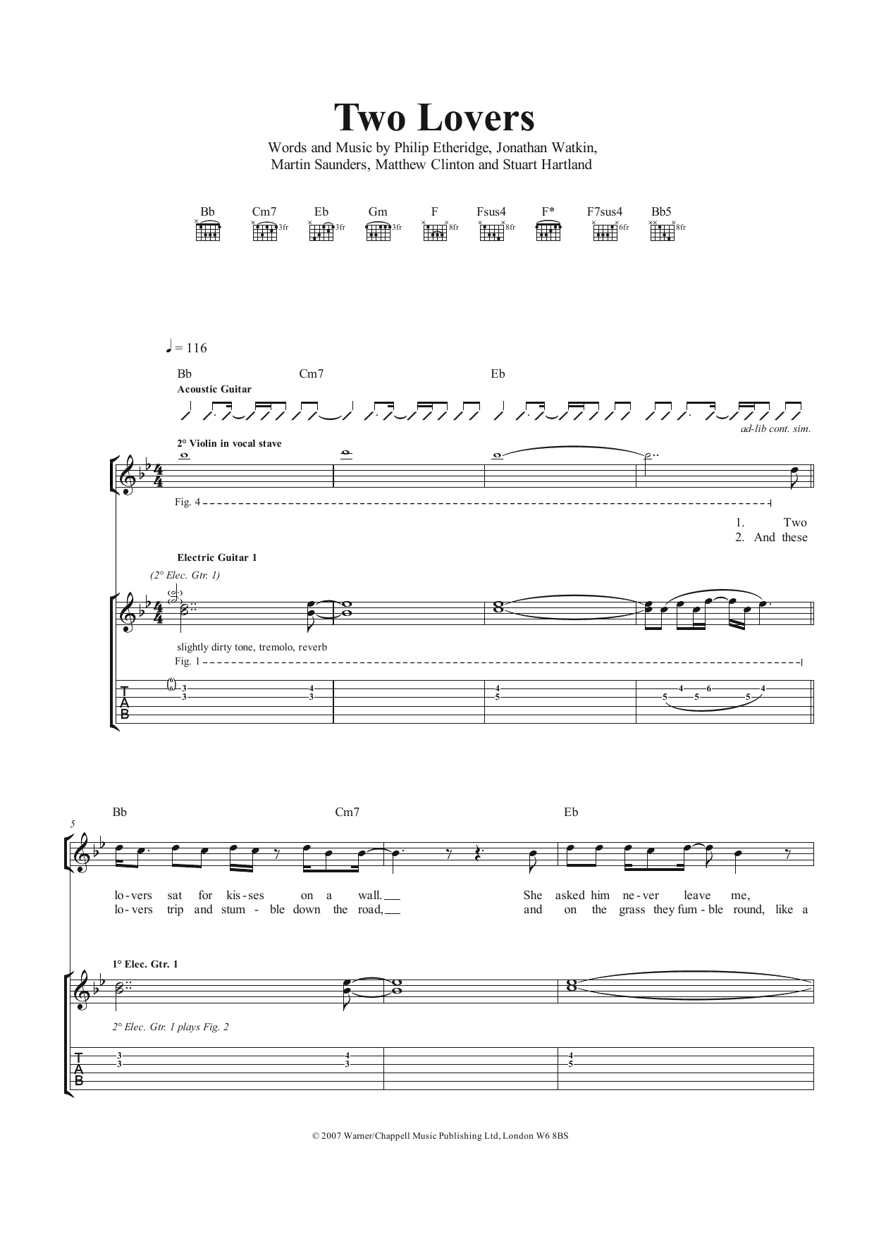 Produktgalerie: Seite 1 von 1 Two Lovers, The Twang, Gitarre