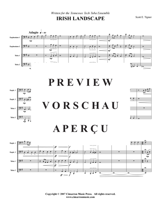 Product gallery: Page 2 of 21 Irish Landscape , , (Tuba Quartet: 2x Baritone, 2xTuba)