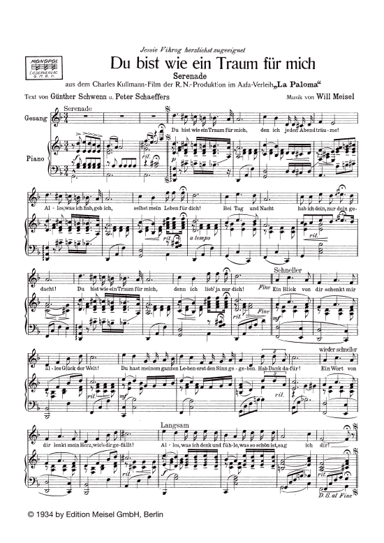 Produktbild zu: Du bist wie ein Traum für mich