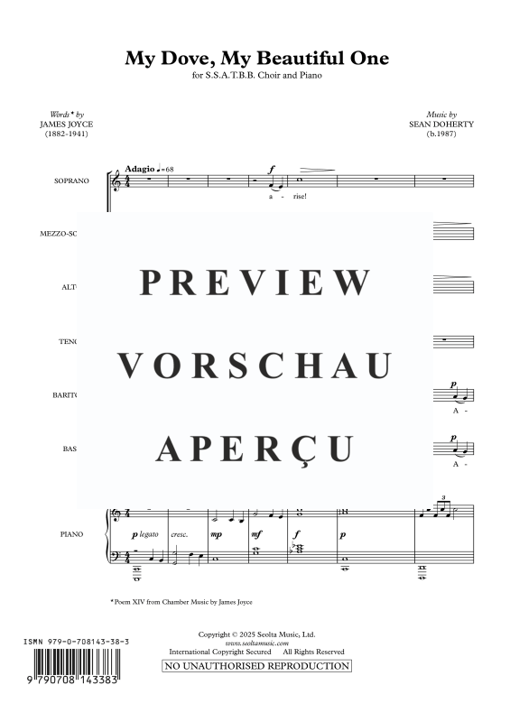Produktgalerie: Seite 2 von 6 My Dove my Beautiful one, , Gemischter Chor, Soli und Klavier