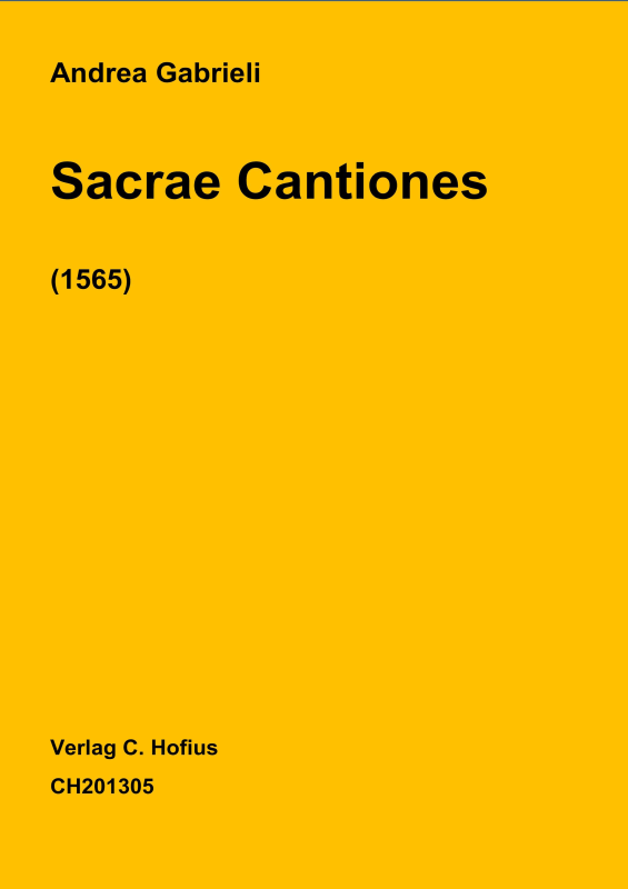 cover: Sacrae Cantiones, , (Gemischter Chor 5-stimmig)
